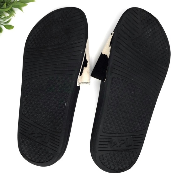 APL Iconic Calf Hair Cow Print Slides 9 - Picture 6 of 7